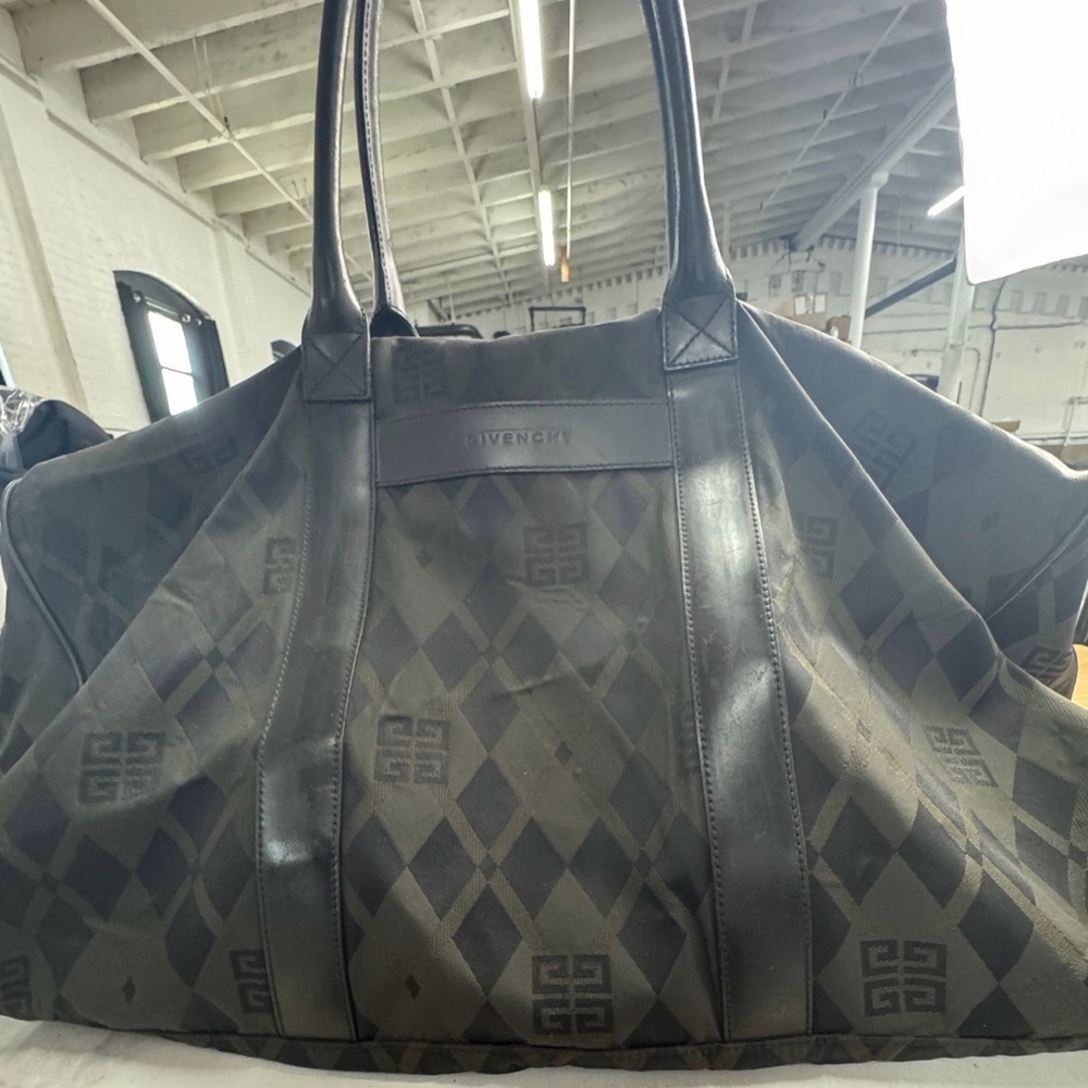 Givenchy Black and Dark Gray Duffel Bag w/COA